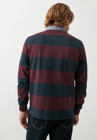 Next Pólóing - navy blue burgundy red stripe