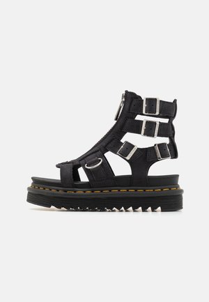 Sandalen met plateauzool - dark grey