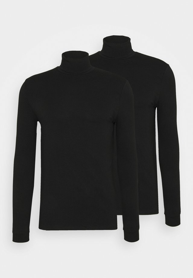 ROLL NECK 2 PACK - Pitkähihainen paita - black