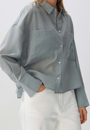 Button-down blouse - grey