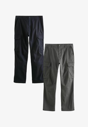 RICH STRETCH 2 PACK - REGULAR FIT - Oldalzsebes nadrágok - charcoal grey navy blue