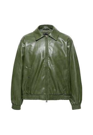 PULL&BEAR, Veste en similicuir - dark green