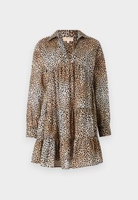 TIERED MINI DRESS - Day dress - bone