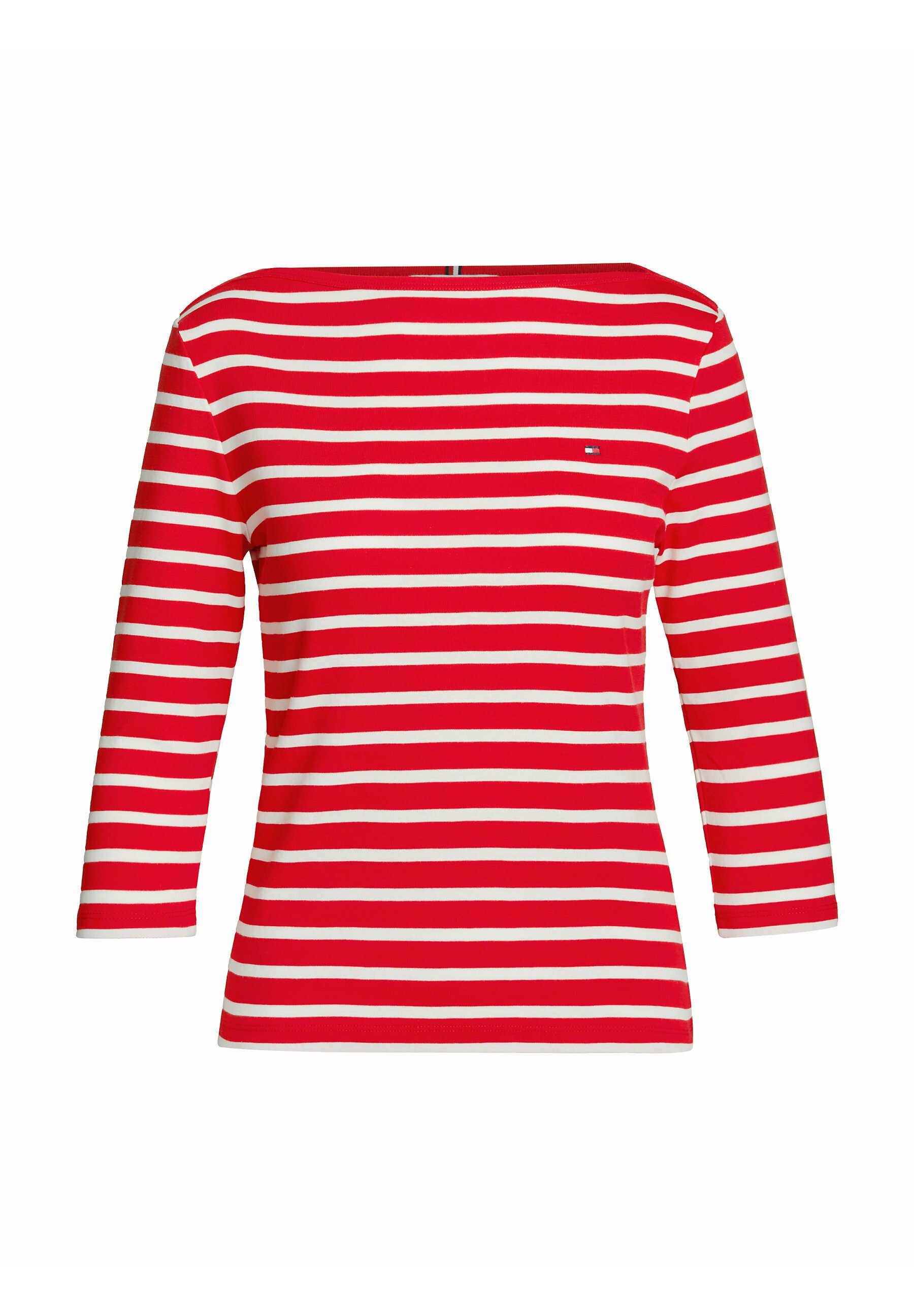 売れ筋商品|||トミー ヒルフィガー Tシャツ レディース トップス NEW CODY SLIM BOAT  - Long sleeved top - classic breton orange/ecu Cody Boat Neck T-Shirt | T-Shirts | Tommy Hilfiger