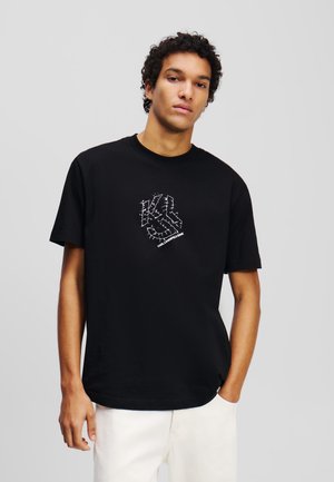 T-shirt con stampa - black