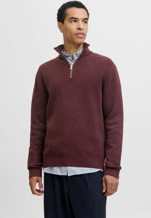 PULLOVER MIT RUNDHALS EINFARBIG  - Stickad tröja - winetasting