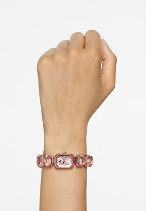 Swarovski, WATCH, OCTAGON CUT BRACELET, BLUE, STAINLESS STEEL - Uhr - pink