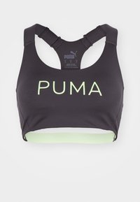 Puma 4KEEPS EVERSCULPT  - Športni modrček s srednjo podporo - flat dark gray/fizzy apple
