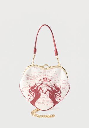 BELLE HEART FRAME PURSE - Kézitáska - white/red