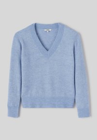 BZB COL V UNI - Pullover - bleu moyen