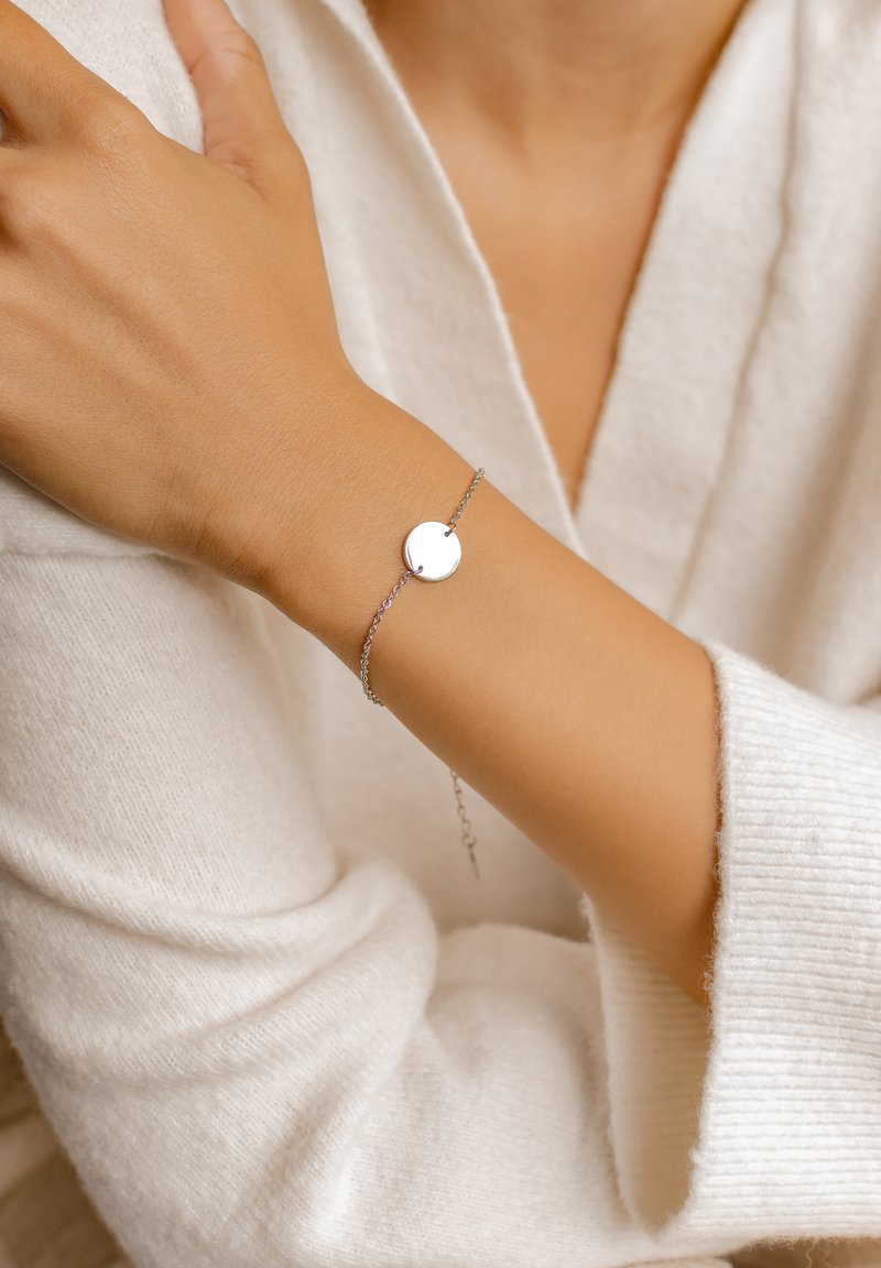 Hey Happiness SIMPLE CIRCLE - Pulsera - silberfarben