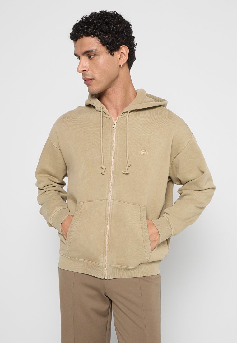 Lacoste Sweater met rits beige