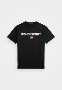 CLASSIC FIT POLO SPORT JERSEY T-SHIRT - Potiskana majica - black/white