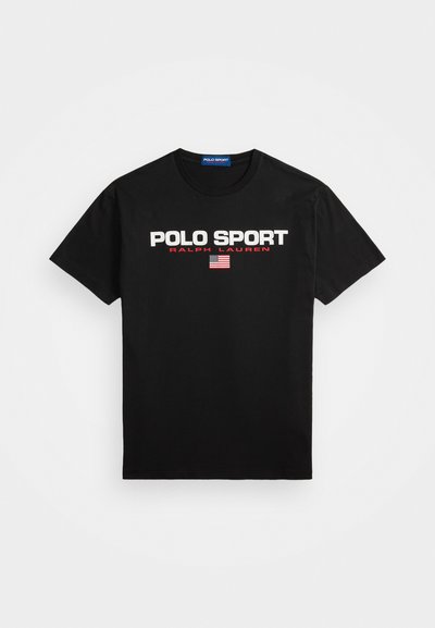 Polo Ralph Lauren CLASSIC FIT POLO SPORT JERSEY T-SHIRT - Camiseta estampada - black/white