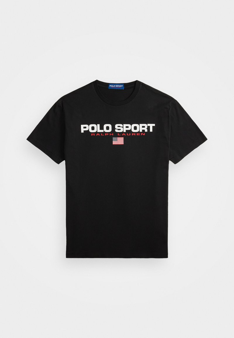 Polo Ralph Lauren CLASSIC FIT POLO SPORT JERSEY T-SHIRT - Trükipildiga T-särk - black/white