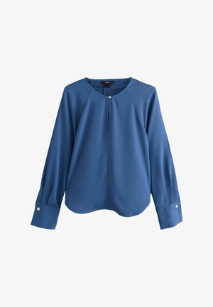 Next, REGULAR FIT - LONG SLEEVE V-NECK OVERHEAD BLOUSE . - Pusero - blue