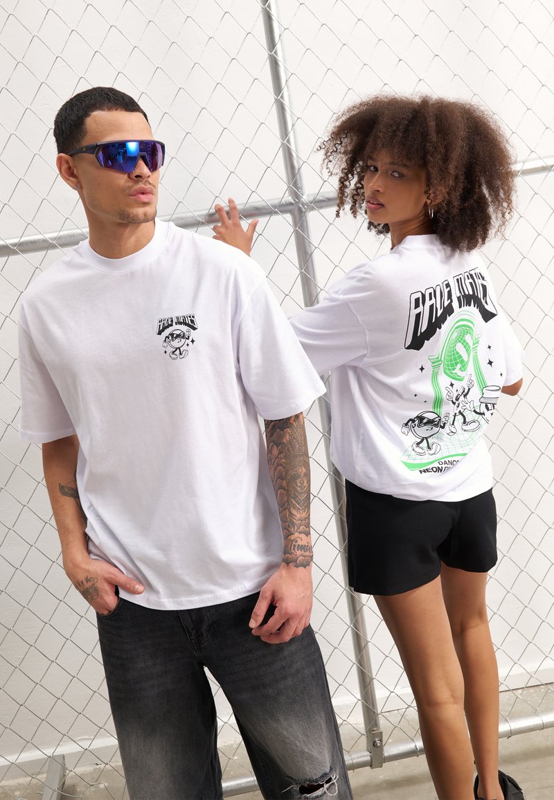 YOURTURN UNISEX - T-shirt print - white