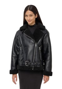 Terranova MONTONE SINTETICO - Giacca in similpelle - nero