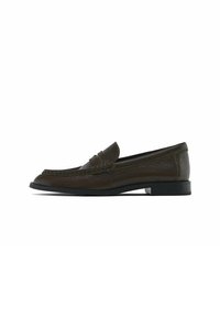 Massimo Dutti PENNY LOAFERS - Polobotky - mottled dark brown