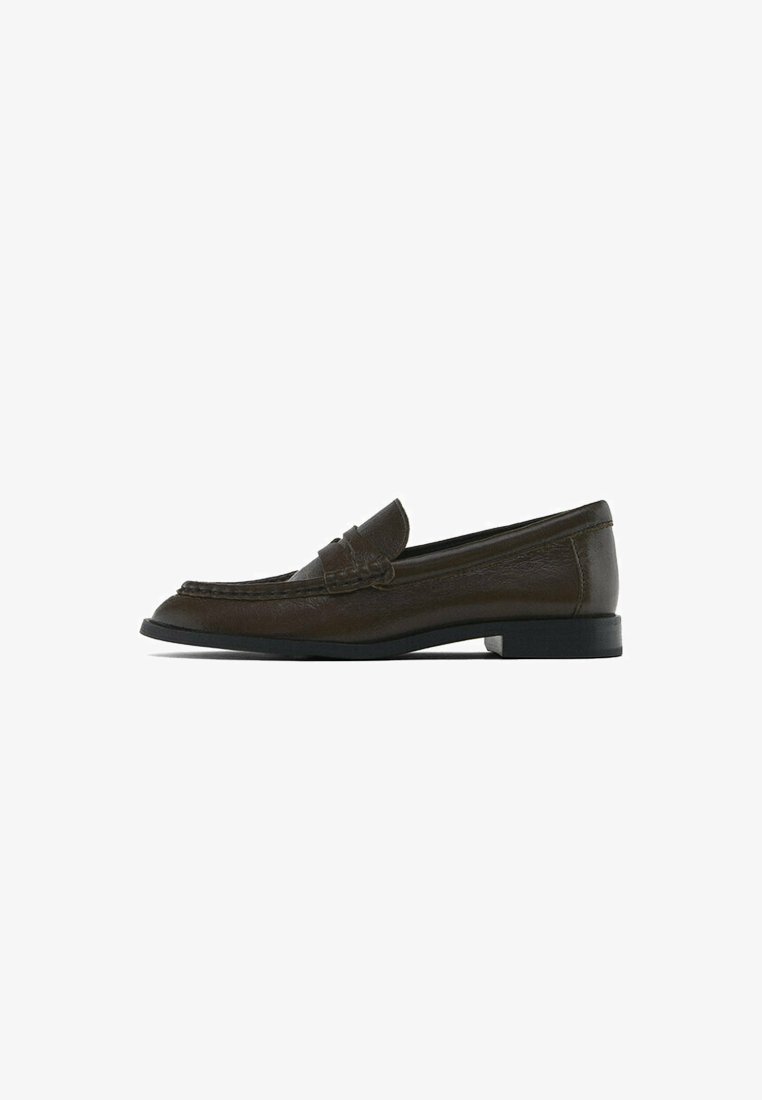 Massimo Dutti PENNY LOAFERS - Scarpe senza lacci - mottled dark brown
