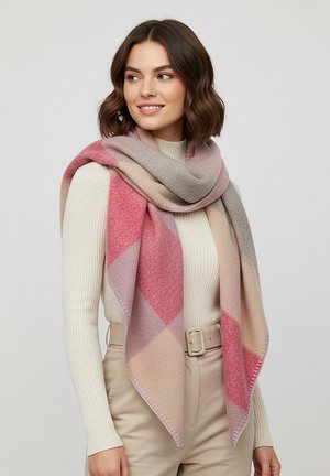 Faera, ELEGANTER KARIERTER WARMER SCHAL FÜR HERBST WINTER - Sjaal - lila
