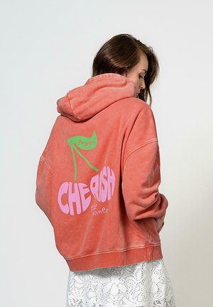 CHERISH - Kapuzenpullover - coral acid