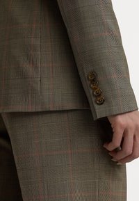 Lauren Ralph Lauren GLEN CHECK DOUBLE BREASTED WOOL BLAZER - Kratka jakna - brown multi