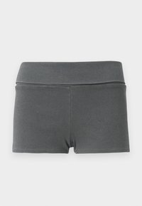 RIBBED HOTPANTS - Šorti - washed black