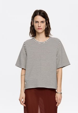 RECTA PUNTO ROMA RAYAS - Print T-shirt - black