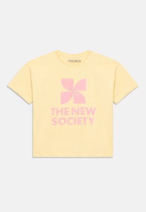 The New Society LOGO UNISEX - T-shirt imprimé - soft lemon