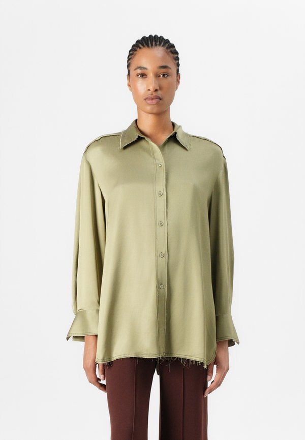 STRONG - Button-down blouse - sage khaki