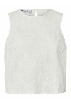 Pieces, TOP PCGINGER - Blouse - cloud dancer