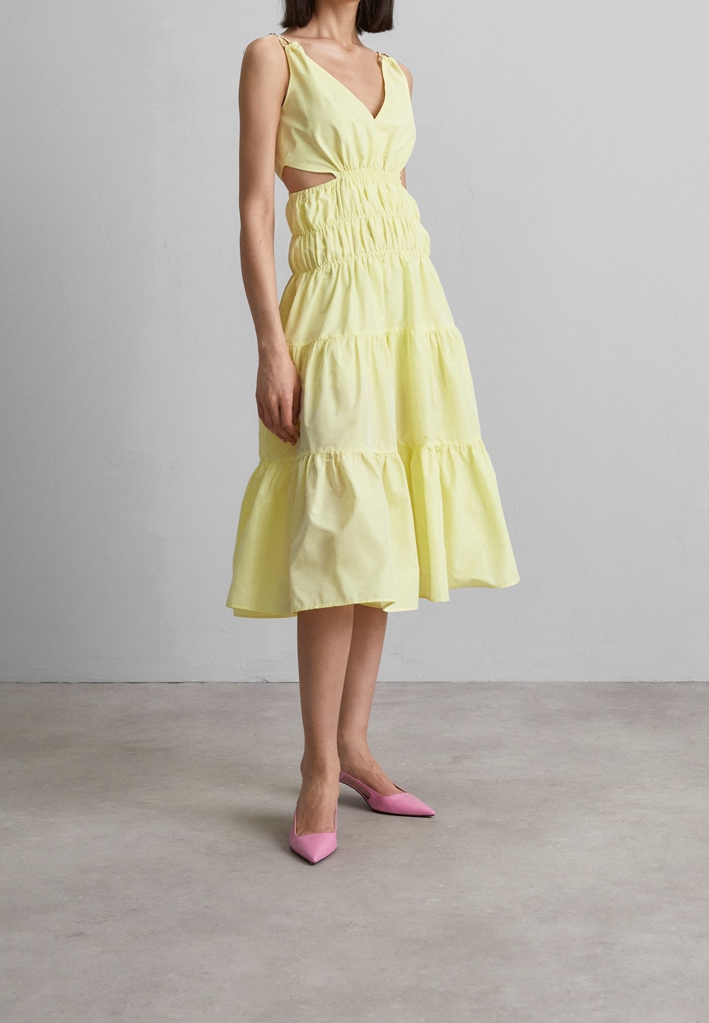 Maje Robe de jour yellow/jaune (Seconde main) ZALANDO