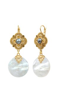 Satellite Paris POSITANO DANGLY SLEEPER - Boucles d'oreilles - white