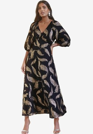Love & Roses REGULAR FIT - JACQUARD PUFF SLEEVE  - Maxi šaty - black