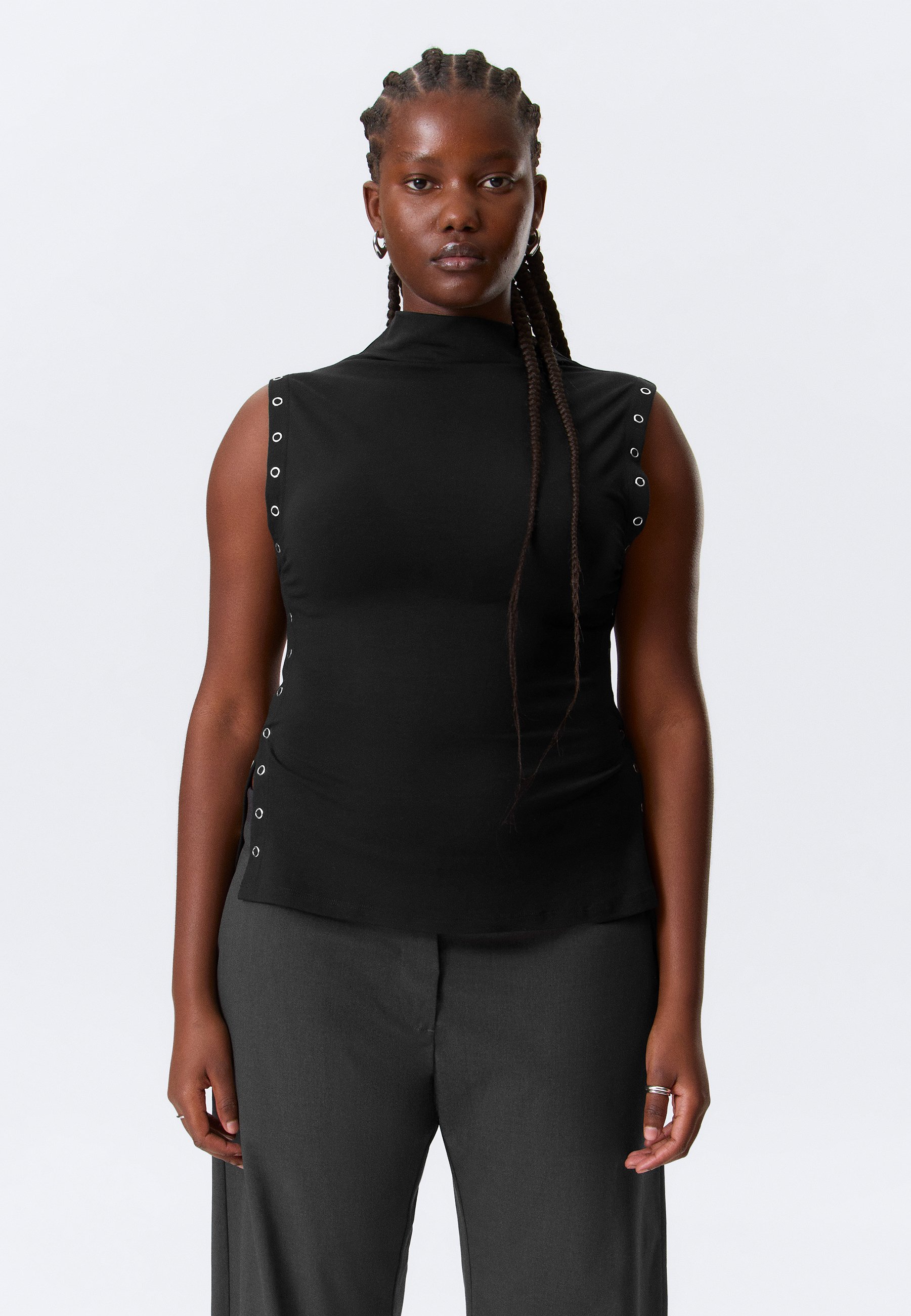 Weekday MOCK NECK - Top - black - Zalando.co.uk