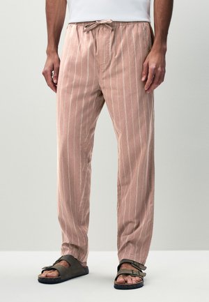 REGULAR FIT - STRIPED - Hlače - pink white