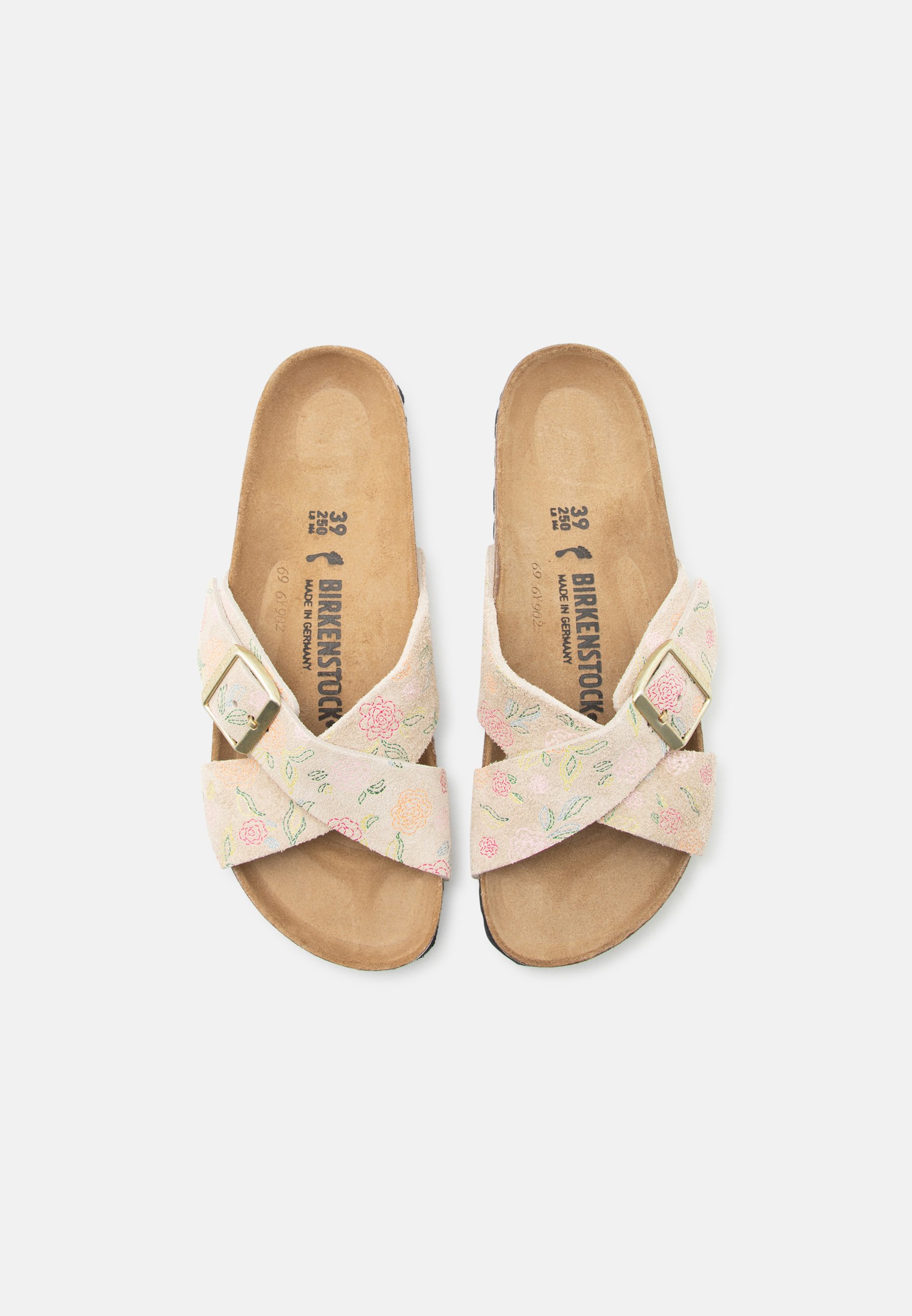 Birkenstock SIENA FLOWER PRINTS NARROW - Mules - sandcastle/multi