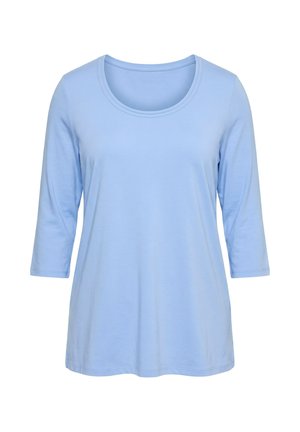 Ulla Popken, Langærmet T-shirt - pale blue