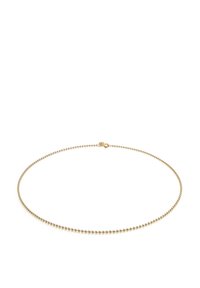 Collar de tono dorado con una delicada cadena de pequeñas cuentas esféricas, que presenta un acabado suave y un cierre seguro.
