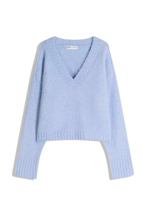BOXY-FIT V-NECK SWEATER - Strickpullover - dark blue