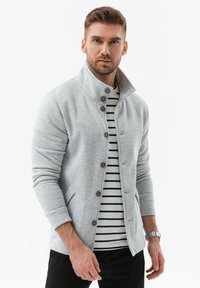 Ombre BUTTON-DOWN WITH  - Felpa con zip - light grey