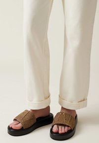 Borbonese Ciabattine nero op naturale/nero