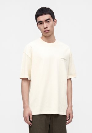 AllSaints, UNDERGROUND SS CREW - T-Shirt print - sandy white