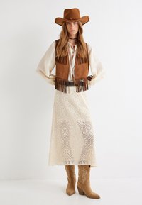 Koton MIDI - A-linjainen hame - white