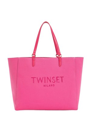 CON LOGO - Shopping bag - fuxia