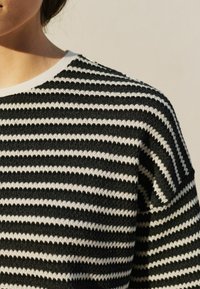 Next SHORT SLEEVE HEAVYWEIGHT - T-shirts print - black white mono stripe