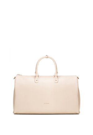 Borsa sportiva in pelle beige con due manici, chiusura con cerniera e piccolo nome del marchio "Wittchen" al centro davanti.