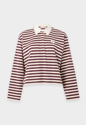 Marimekko, KIPINÄ TASARAITA UNIKKO - Блуза с дълги ръкави - wine red/light yellow