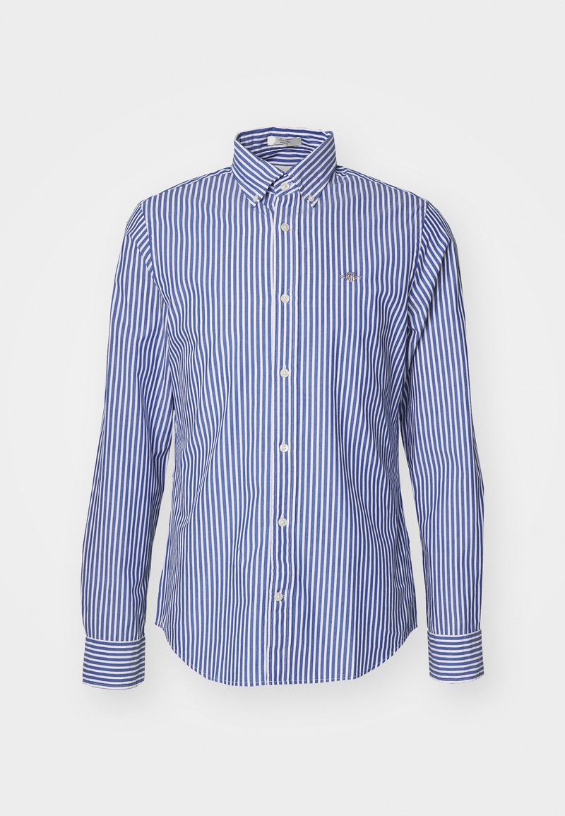 GANT - SLIM STRIPE SHIRT - Vapaa-ajan kauluspaita - college blue, Suurenna